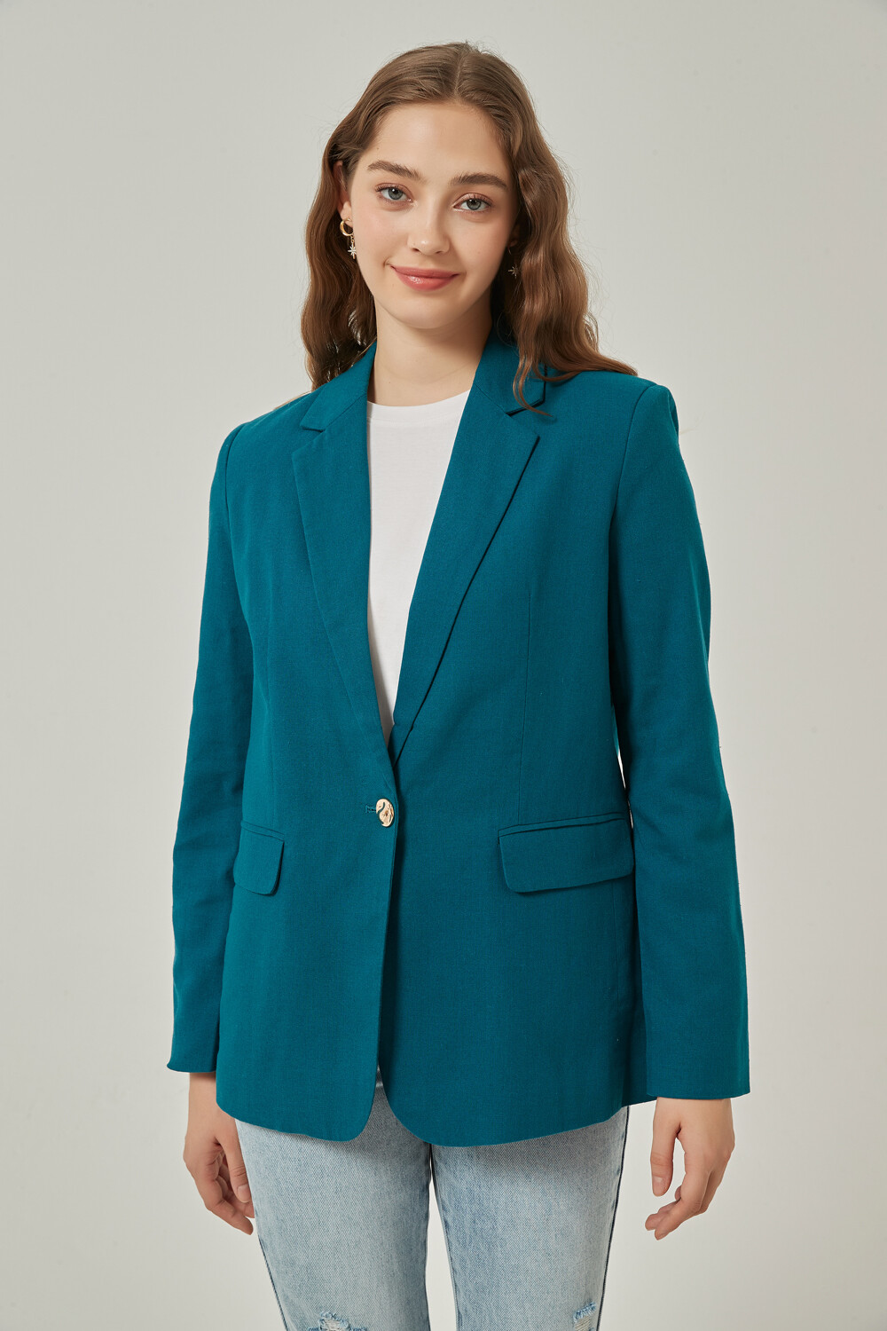 Blazer Lessa Verde Azulado