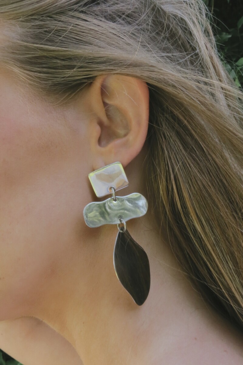 Leaf Earrings Plateado