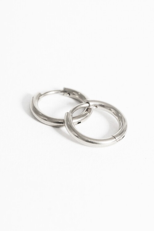 Aros Small acero plateado