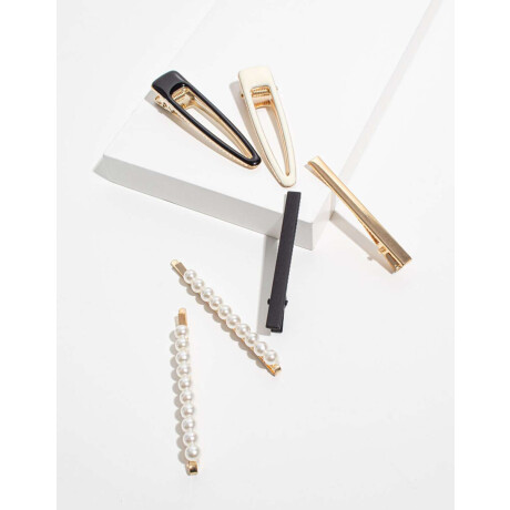 Set De Hebillas Combinacion Tricolor