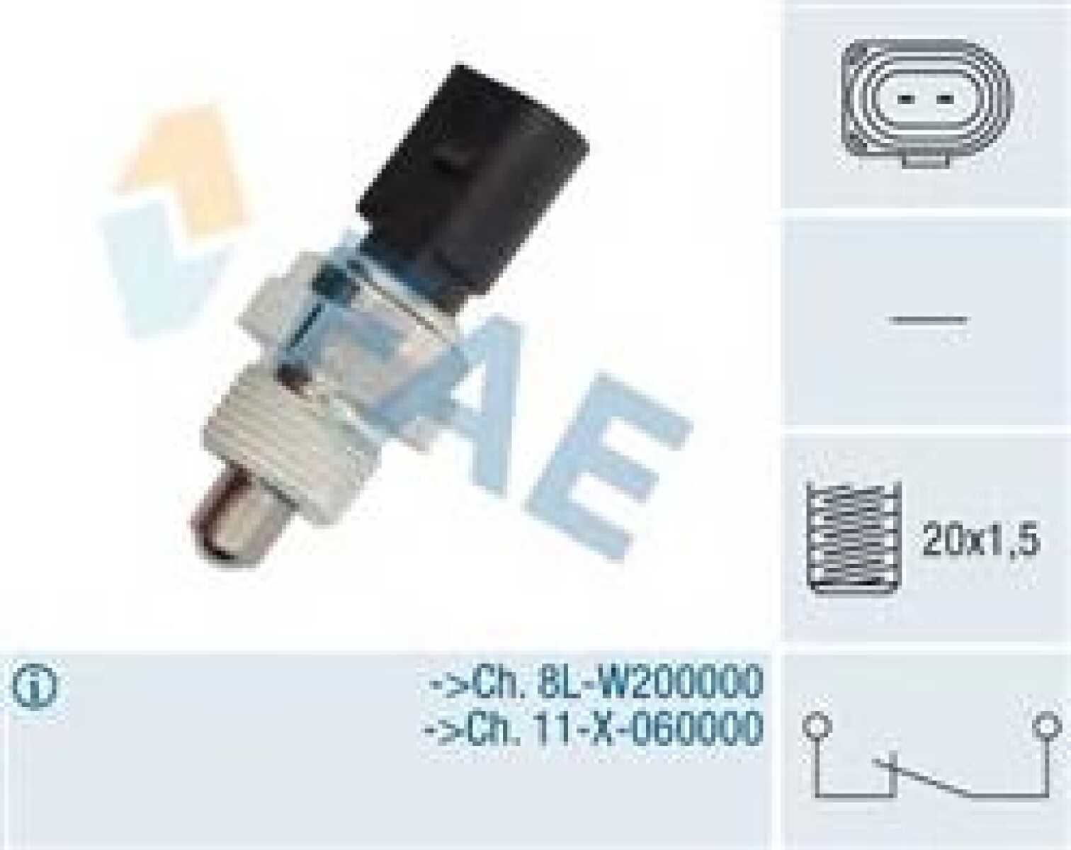 BULBO INTERRUPTOR VOLKSWAGEN M.ATRAS GOLF-AUDI A3-4 20X1.5 F.OVAL FAE 