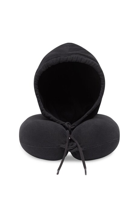Almohada De Viaje brio Para Cuello Con Memoria Y Capucha Negra