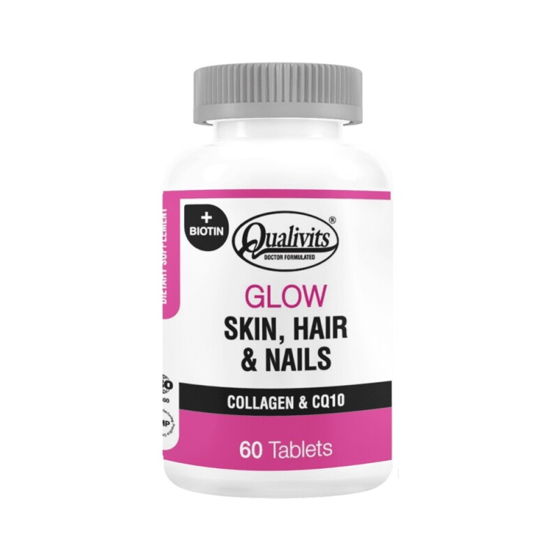 Glow Skin Hair & Nails Qualivits 60 Tabletas Glow Skin Hair & Nails Qualivits 60 Tabletas