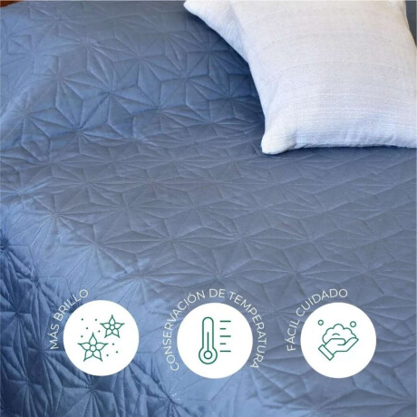 Colcha Cubrecama King Poliéster Azul
