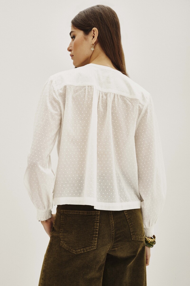 Camisa Cali Pleats Crudo