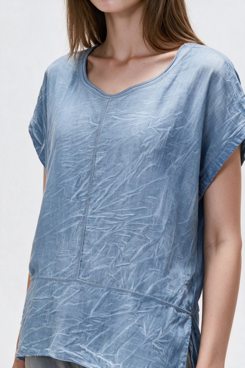 Blusa Marixa Azul Grisaceo