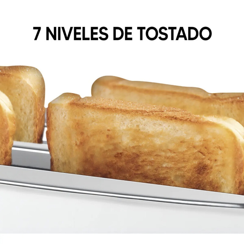 Tostadora Punktal 4 Panes 1400W 7 Niveles Blanca Tostadora Punktal 4 Panes 1400W 7 Niveles Blanca