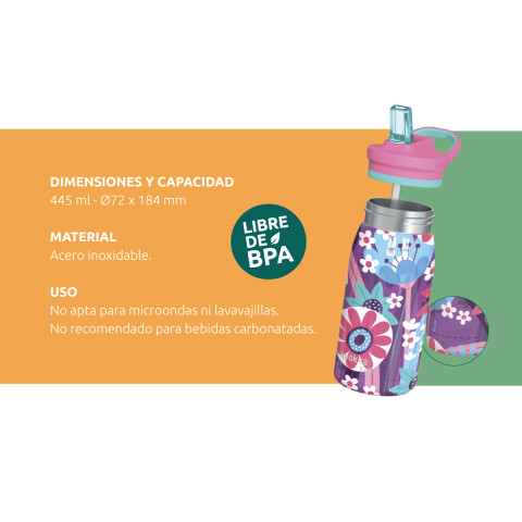 Botella Térmica Acero POP Quokka Kids 445 ml GARDEN