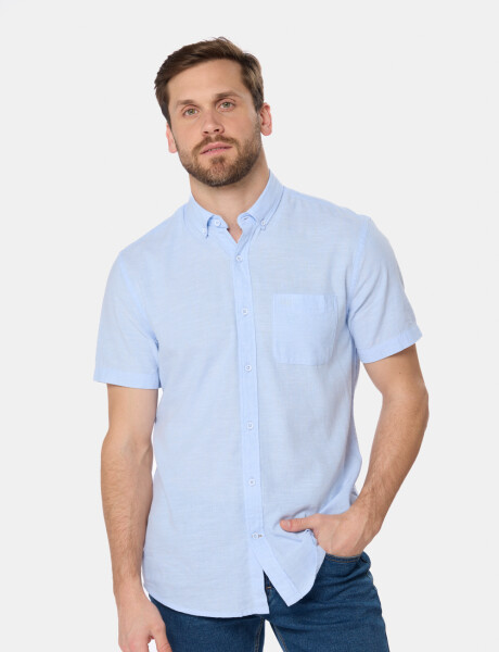 CAMISA DE LINO Celeste