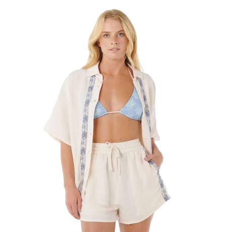 Camisa Rip Curl Oceanic Embroidered Blanco