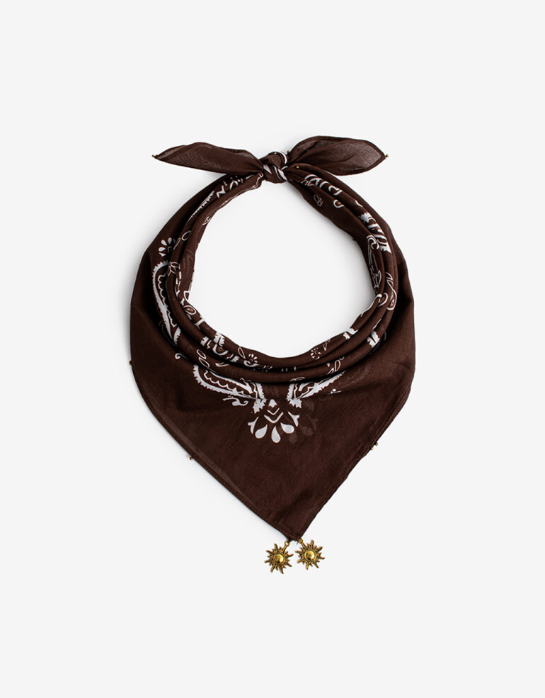 Pañuelos Raso Algodón Bulgaros Pañuelo Algodón Búlgaros - Marron Chocolate