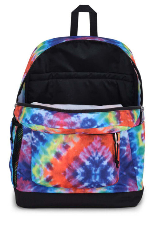 MOCHILA JANSPORT CROSS TOWN PLUS RED MULTI HIPPIE DAYS