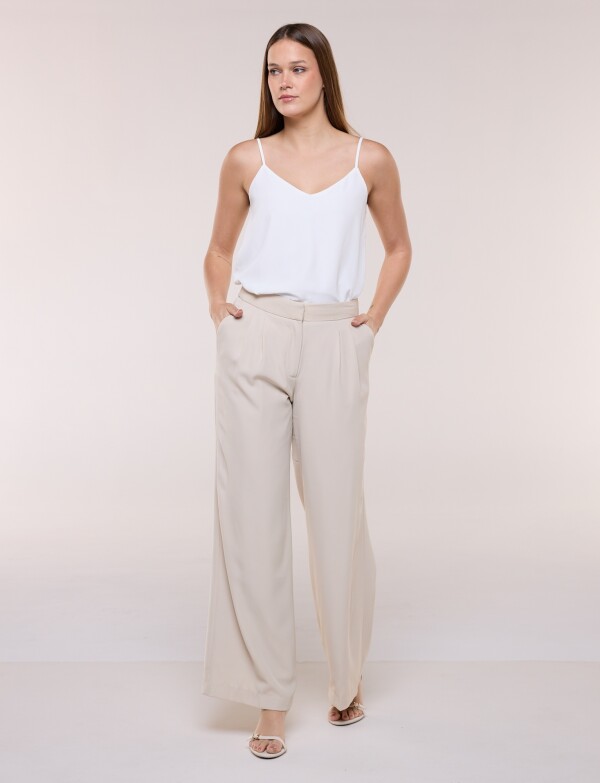 Pantalon Wide Leg BEIGE