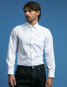 012487 CAMISA HARRINGTON LABEL Blanco