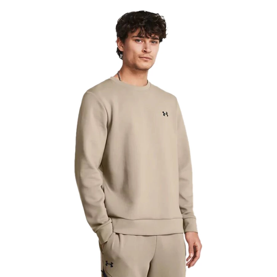 Buzo de Hombre Under Armour Unstoppable Fleece Crew Marrón