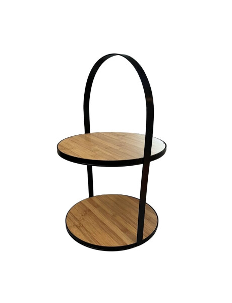 PLATO EXHIBIDOR 2 NIVELES 30.5x30x48CM BAMBOO/MET PLATO EXHIBIDOR 2 NIVELES 30.5x30x48CM BAMBOO/MET