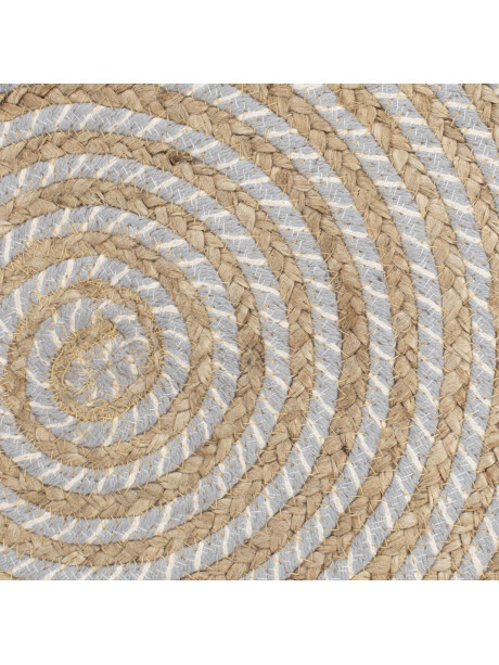 Alfombra SANDELTRE Ø120 yute natural/gris Alfombra SANDELTRE Ø120 yute natural/gris