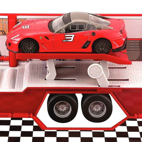 Bburago Camión Transportador de Vehículos Juguete Ferrari Escala 1:43