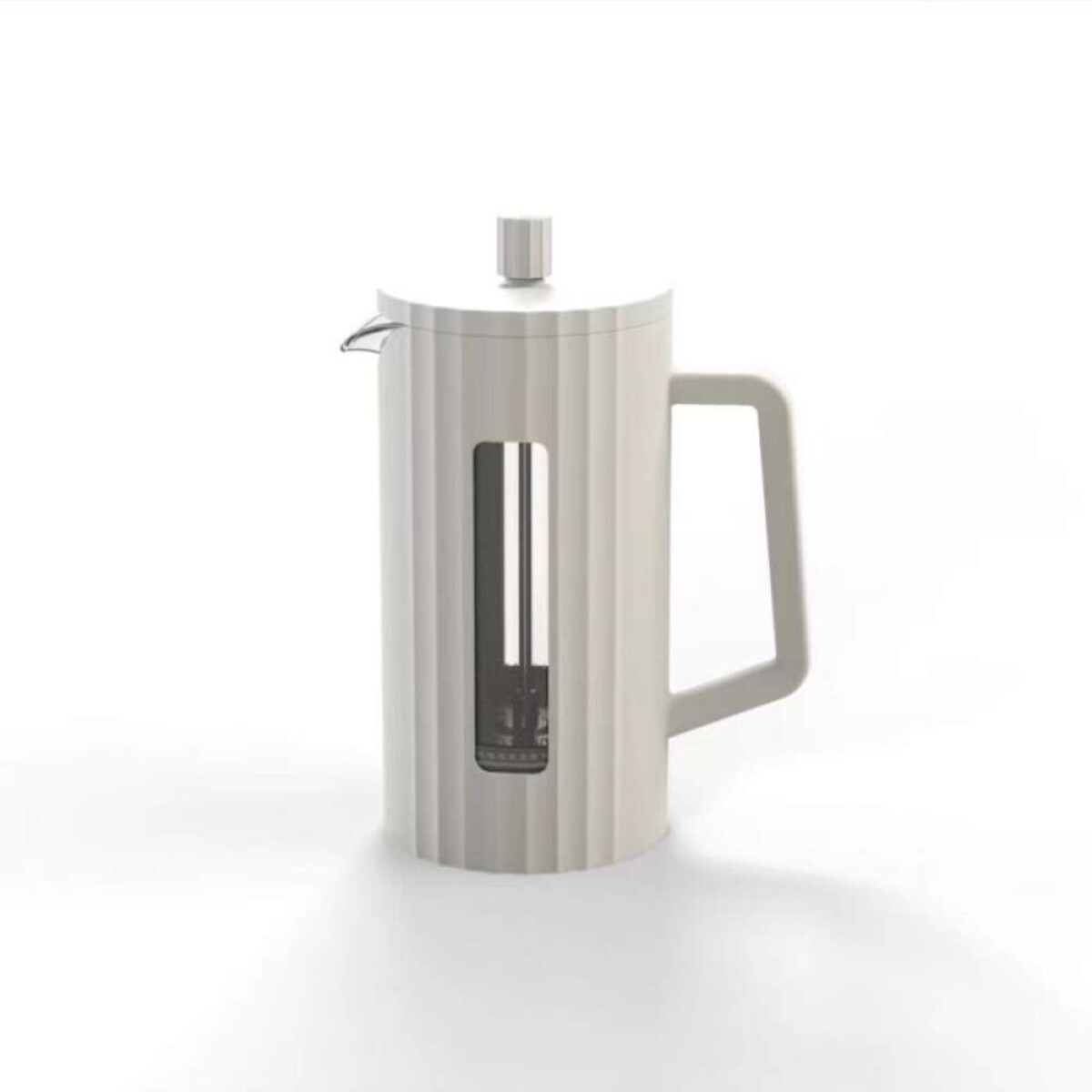 CAFETERA/TETERA FRENCH 350ML BOROSILICATO/PP - BLANCO CATANIA 
