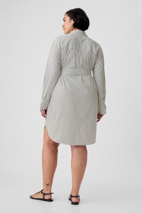 Vestido Camisero A Rayas Mujer Black Stripe