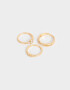 Sets Anillos Bañada en Oro Blanco Sets De Anillos - Dorado