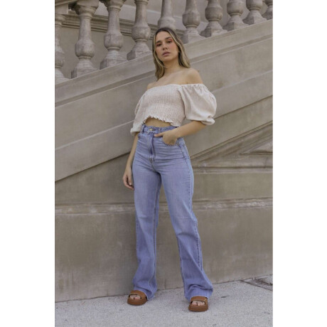 Jean Wide Morango Celeste Oscu