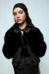 Chaqueta efecto pelo negro