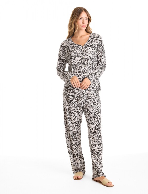 Pijama Con Pantalon MULTI/BLANCO