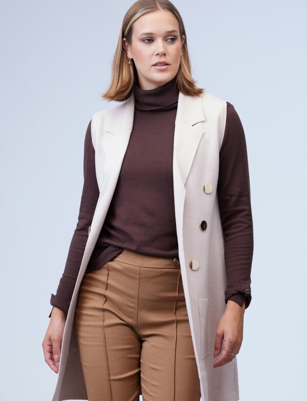 Chaleco Botones CRUDO