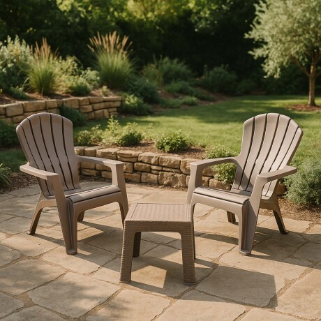 SET TERRAZA POLIPROPILENO MARRON CASSIS