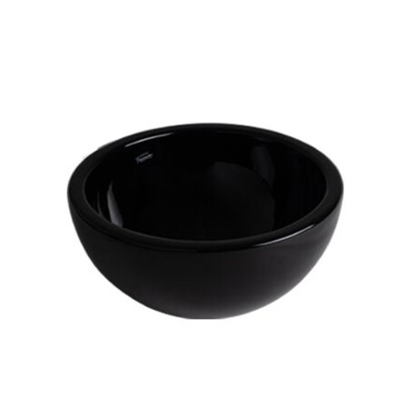 Bacha Circular De Loza Negra Brillo Para Apoyar (Persis) 000