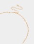 Collares Largos Metal diferenciado Collar Corto De Metal - Dorado