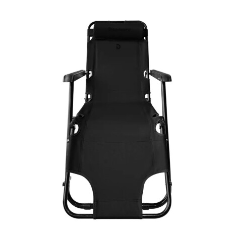 Silla playera Discovery plegable Negro