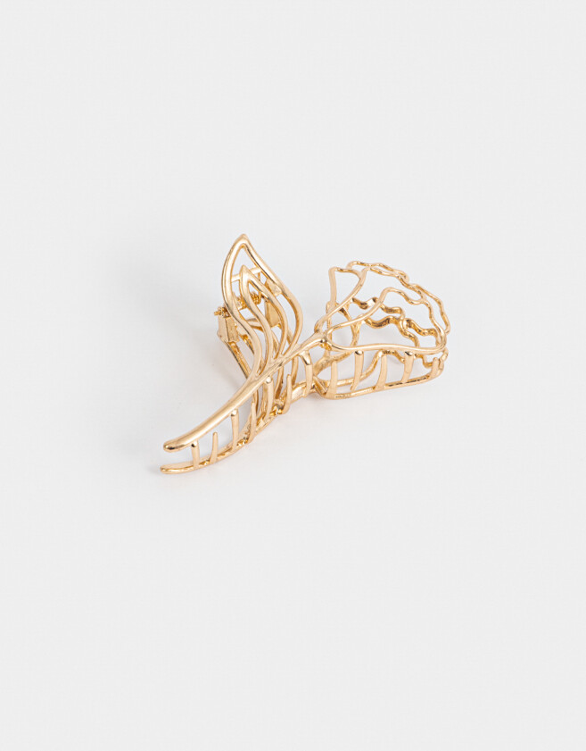 Broche Con flores Broche Metálico Flor - Dorado