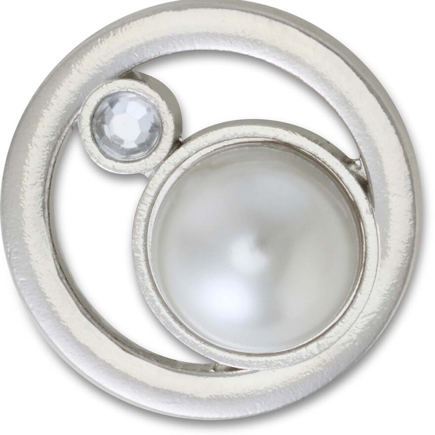 Jibbitz Silver Ring With Pearl Multicolor