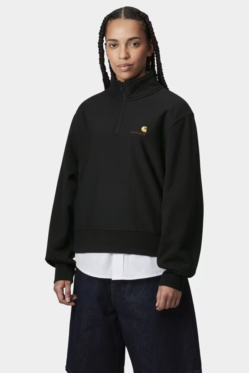 W' AMERICAN SCR. HIGH NECK SWT Negro