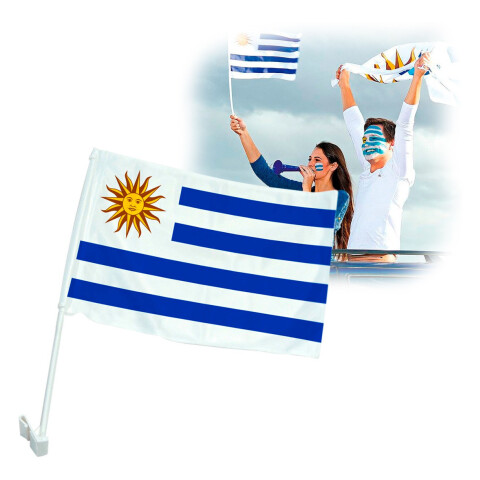 Bandera Banderin Uruguay Auto 30cm X 45cm Oficial Calidad Bandera Banderin Uruguay Auto 30cm X 45cm Oficial Calidad