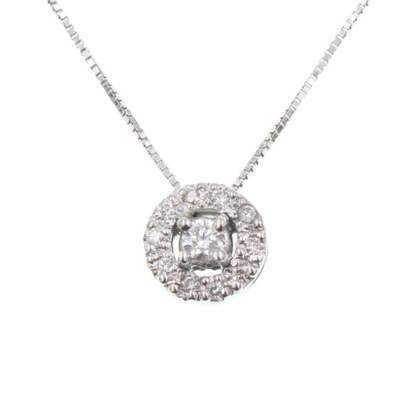 Colgante Grace en oro blanco 18k con brillantes Colgante Grace en oro blanco 18k con brillantes