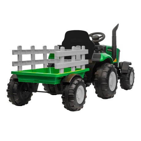 Tractor con Remolque Lumax a Batería con Luces, Sonido, MP3 y USB Verde