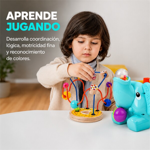 Cubo de Actividades Infantil 5 en 1 Elefante CELESTE