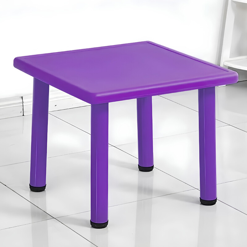 Mesa Cuadrada de Plástico y Metal para Niños 60x60cm Violeta