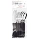 Juego cubiertos acero inox 12 piezas Inova NEGRO