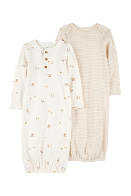 Pack dos bolsas de dormir de algodón, beige Pack dos bolsas de dormir de algodón, beige