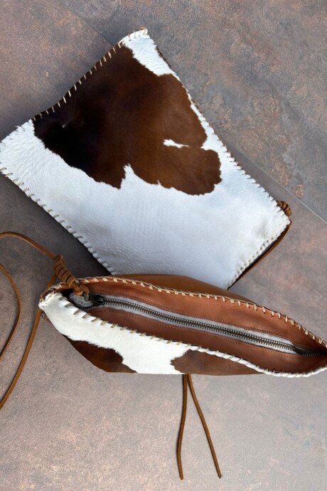 Leather Envelope Cowhide Marrón