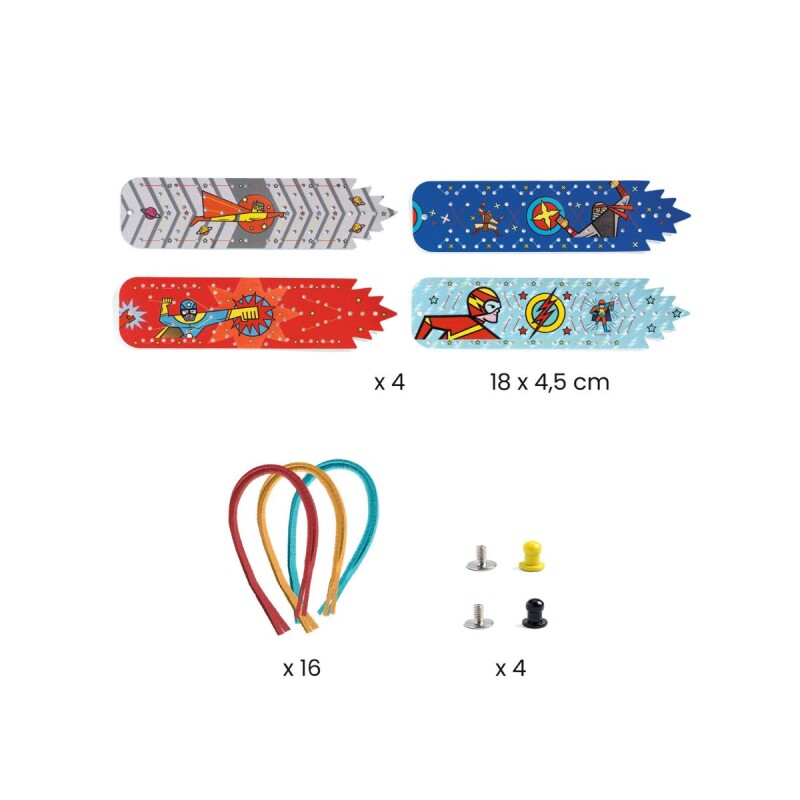 Set para hacer pulseras Do it yourself Djeco 5+ - Super Héroes Set Para Hacer Pulseras Do It Yourself Djeco 5+ - Super Héroes