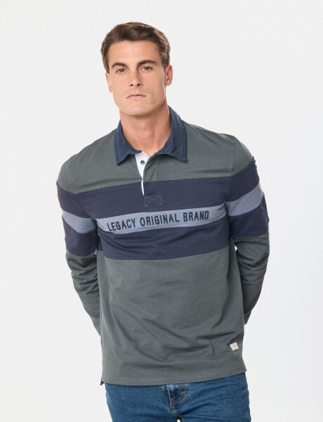 REMERA POLO RAYADA Verde