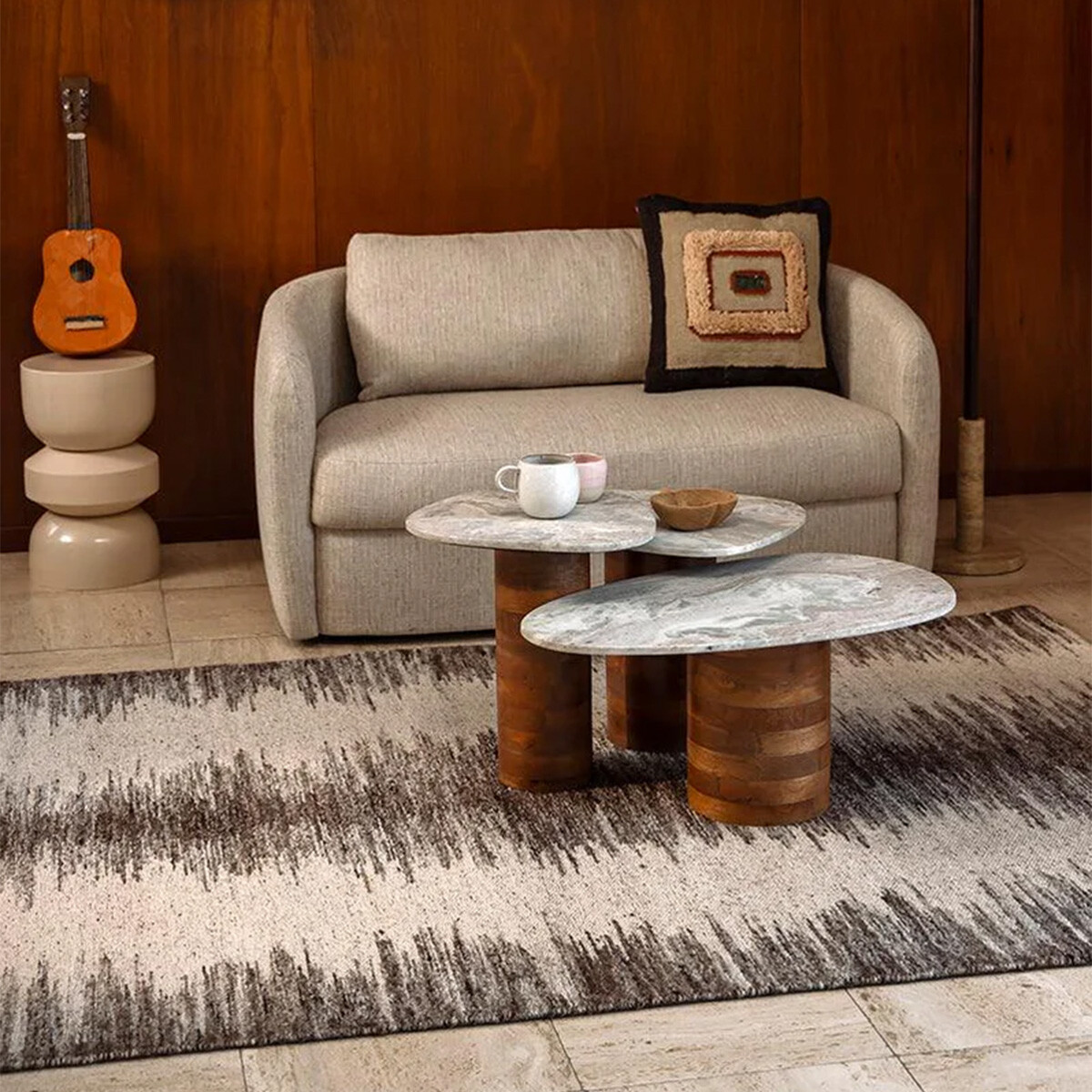 MESA AUXILIAR SUKI BLANCO SET x 3 