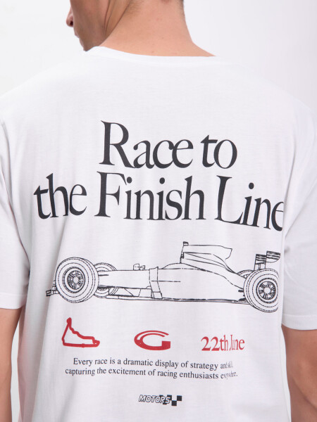 Remera estampa Race Blanco