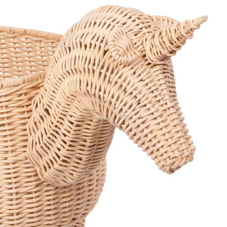 CANASTO DE JUGUETES NATURAL/BEIGE RATTÁN UNICORNIO