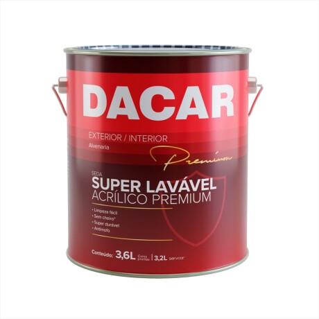 DACAR LÁTEX ACRÍLICO SEDA SUPER LAVABLE PREMIUM BLANCO 3.6LT Dacar Látex Acrílico Seda Super Lavable Premium Blanco 3.6lt